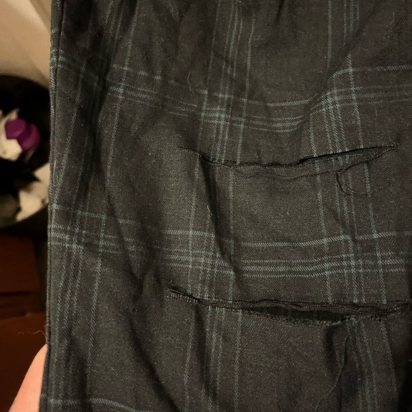 Disturbia- size UK16- blu/bk tartan overalls w/pockets, zip side. EUC. - Picture 5 of 9